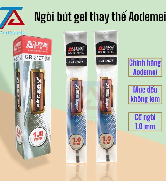 Hộp 10 Ngòi Bút Thay Thế Chính Hãng AODEMEI - 2127, Ngòi 1.0mm Luyện Viết Chữ Hán, Nét Đẹp, Đều mực - VPP Trường Anh
