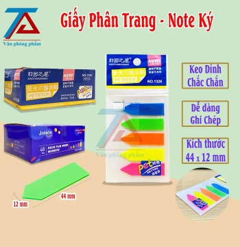 Tập Giấy Phân Trang Nhiều Màu, Giấy Note Ký Trong Suốt Dễ Sử Dụng - VPP Trường Anh