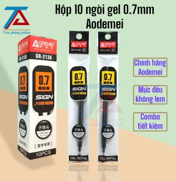 Hộp 10 Ngòi Bút Thay Thế Chính Hãng AODEMEI 0.7mm Luyện Viết Chữ Hán, Nét Đẹp, Đều mực - VPP Trường Anh