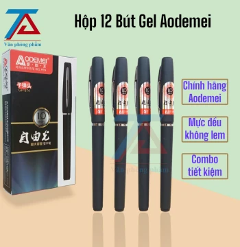 Hộp 12 Bút Ngòi to 1.0mm, Bút Viết Chữ Hán AODEMEI - 974, Mực Đen, Nét Đẹp, Đều Mực - VPP Trường Anh