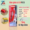 Bấm Ghim Số 10 PLUS Màu ĐỎ, Dập Ghim PLUS Tặng Kèm 02 Hộp Ghim Bấm Tiện Dụng - VPP Trường Anh