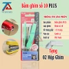 Bấm Ghim Số 10 PLUS Màu XANH LÁ , Dập Ghim PLUS Tặng Kèm 02 Hộp Ghim Bấm Tiện Dụng - VPP Trường Anh