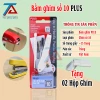 Bấm Ghim Số 10 PLUS Màu TRẮNG , Dập Ghim PLUS Tặng Kèm 02 Hộp Ghim Bấm Tiện Dụng - VPP Trường Anh